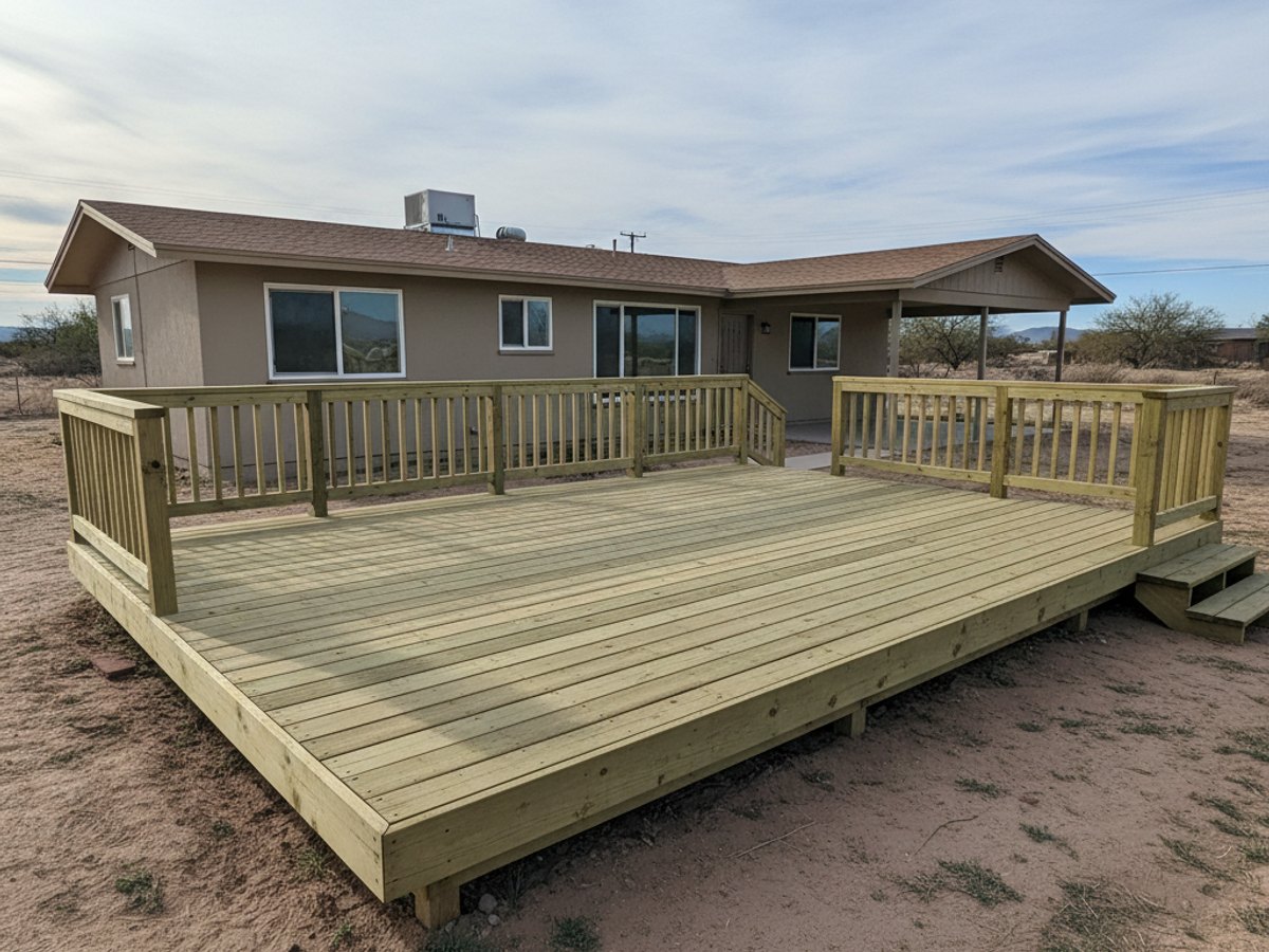 Deck Railing Installation & Repair completed by Omega Deck Inc in Sunrise Manor, NV